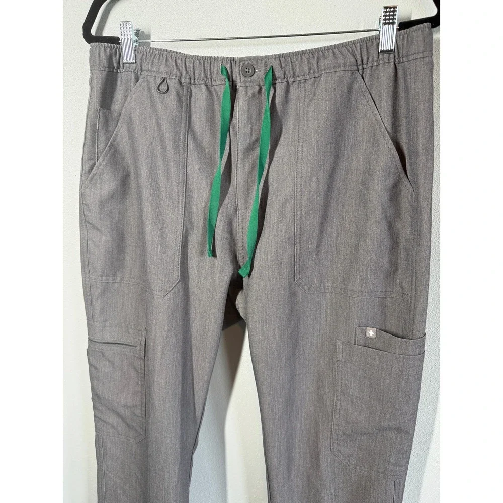 Figs Cairo Cargo Scrub Pants Mens Large Tall Gray Technical Collection TM3001T